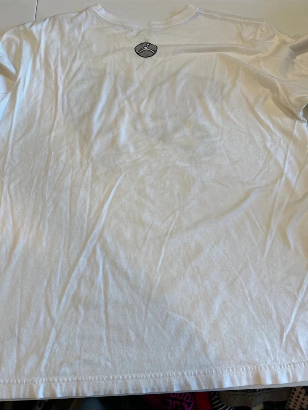 Pop Art Jordan White T-Shirt with Multicolor Graffiti '23' - L